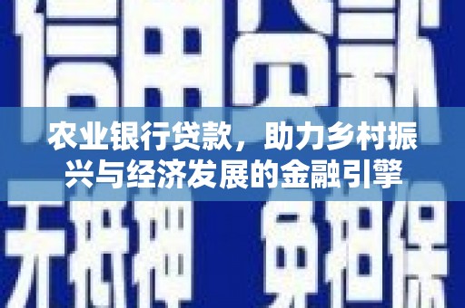 薛城农业银行贷款，助力乡村振兴与经济发展的金融引擎