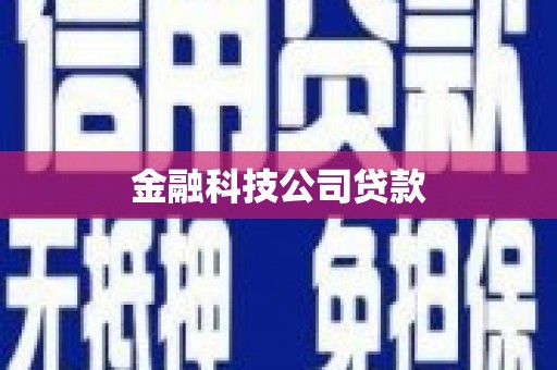 薛城金融科技公司贷款