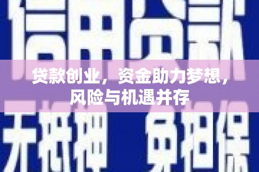 薛城贷款创业，资金助力梦想，风险与机遇并存