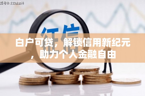 薛城白户可贷，解锁信用新纪元，助力个人金融自由