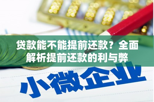 薛城贷款能不能提前还款？全面解析提前还款的利与弊