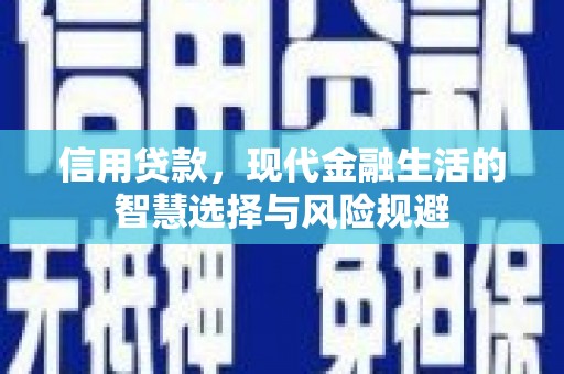 薛城信用贷款，现代金融生活的智慧选择与风险规避