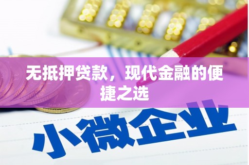 薛城无抵押贷款，现代金融的便捷之选