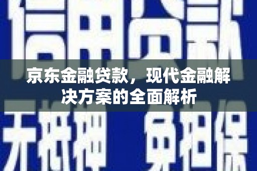 薛城京东金融贷款，现代金融解决方案的全面解析