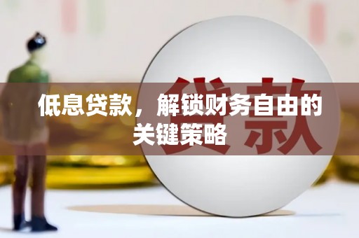 薛城低息贷款，解锁财务自由的关键策略