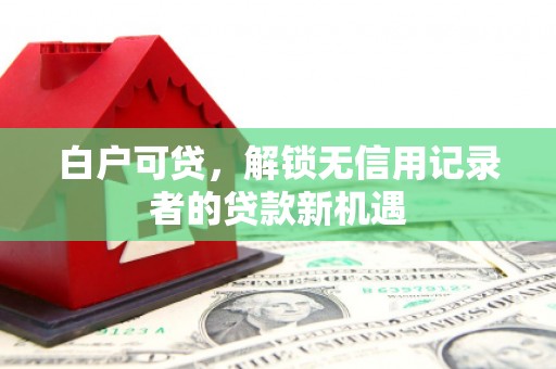 薛城白户可贷，解锁无信用记录者的贷款新机遇