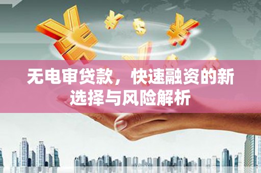薛城无电审贷款，快速融资的新选择与风险解析