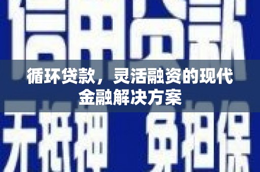 薛城循环贷款，灵活融资的现代金融解决方案