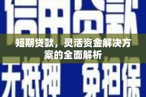 薛城短期贷款，灵活资金解决方案的全面解析