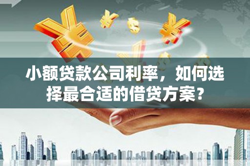 薛城小额贷款公司利率，如何选择最合适的借贷方案？