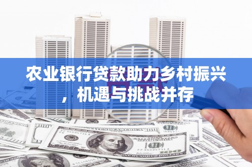 薛城农业银行贷款助力乡村振兴，机遇与挑战并存