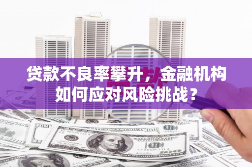 薛城贷款不良率攀升，金融机构如何应对风险挑战？