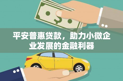 薛城平安普惠贷款，助力小微企业发展的金融利器