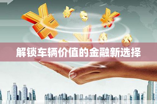 薛城解锁车辆价值的金融新选择