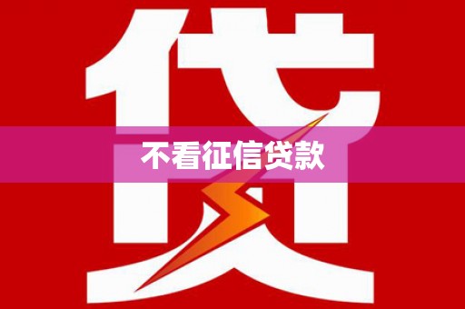 薛城不看征信贷款