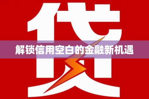 薛城解锁信用空白的金融新机遇