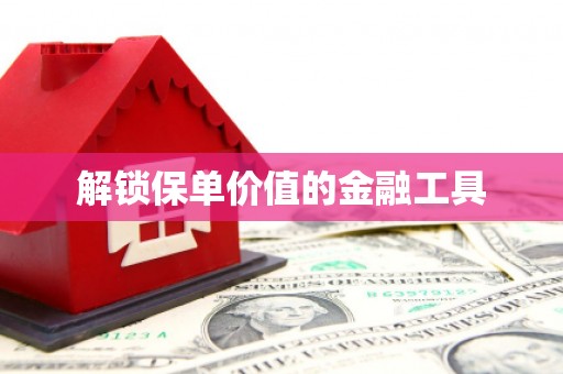 薛城解锁保单价值的金融工具