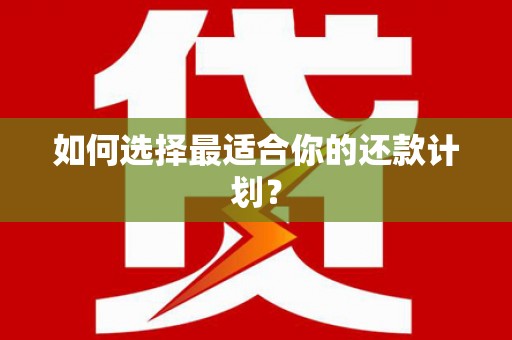 薛城如何选择最适合你的还款计划？