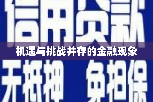 薛城机遇与挑战并存的金融现象