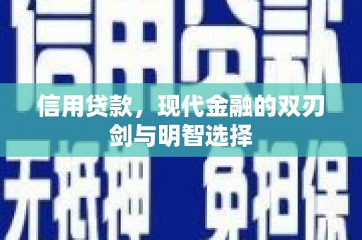 薛城信用贷款，现代金融的双刃剑与明智选择